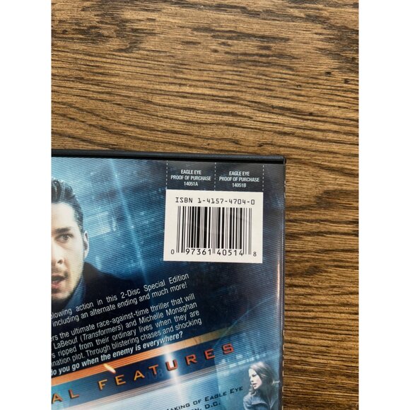 Eagle Eye 2008 DVD Action Thriller Shia LaBeouf Michelle Monaghan Pre-Owned - Picture 4 of 4
